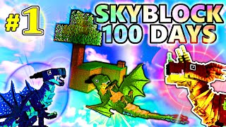 Minecraft 100 Days As Dragons In Skyblock - Episode 1