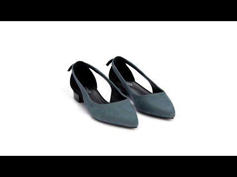 Giày búp bê da lộn mũi nhọn khoét eo 3cm | Muasam24h.info