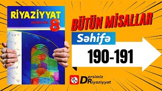 Riyaziyyat 8 Ci Sinif. Seh 190-191. Triqonometrik Nisbətlərin Tətbiqi Dersimiz Riyaziyyat