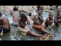 Bathing in the River//Village  African Girl