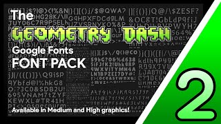 The Geometry Dash Google Fonts Font Pack 2