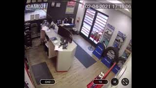 Runaway Car Crashes Into Tire Shop Waiting Room