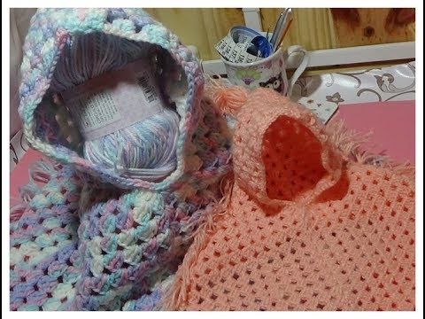 Ponchos con capucha paso a paso en todas las tallas