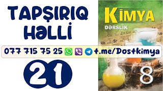 Tapşırıq Həlli. Kimya 8. Mövzu 21.Metal Və Hidrogen Rabitəsi. Səhifə 104