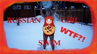 Crazy Russian Girl Winter Swim