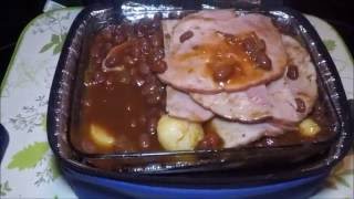 Hot Logic Mini Ham, Beans And Potatoes Quick Dinner Preparation