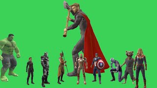 [GreenScreen 3D] Thor of Marvel Heroes | Costume of Avengers: Endgame