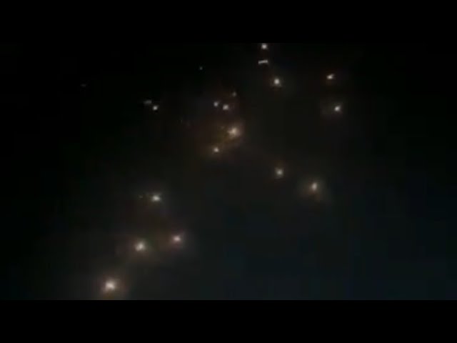 Iron Dome intercepting multiple rockets fired from Gaza over the Tel Aviv area
