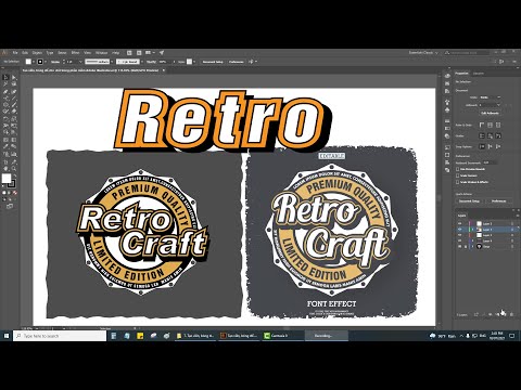 Tạo đường viền, bóng đổ cho chữ trong Adobe Illustrator