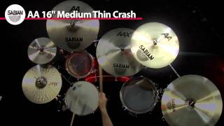 SABIAN 16" AA Medium Thin Crash Video Demo