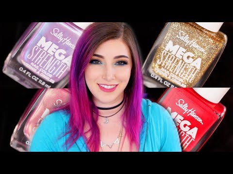 NEW Sally Hansen Mega Strength Nail Polish Swatch and Review || KELLI MARISSA