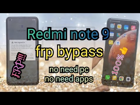 Redmi note9 Frp bypass | google account remove | without Redmi note9 Frp bypass | google account remove | without