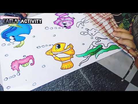 Mewarnai Gambar Tema Alam Bawah Laut