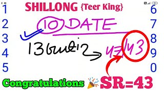 Shillong Teer 10-10-2025 Single House Ending & Hit Number Today