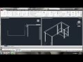 This is the process to create a 3D solid model of a modern desk using polylines, circles,offset, fil