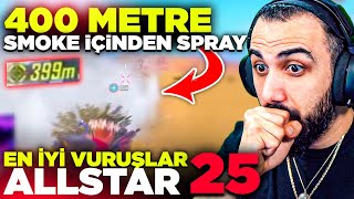 TURNUVADA 400 METREDEN SMOKE İÇİ SPRAY!! 😮 EN İYİ VURUŞLAR ALLSTAR #25 | PUBG MO