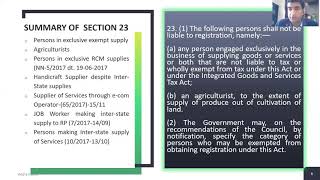 Understanding mandatory registration of GST Due to RCM by CA. Puneet Oberoi | Profsindia