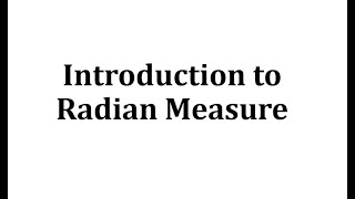 Radian Measure