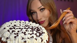 Asmr Eating Chocolate Silk Pie Mukbang Up-Close Mouth Sounds