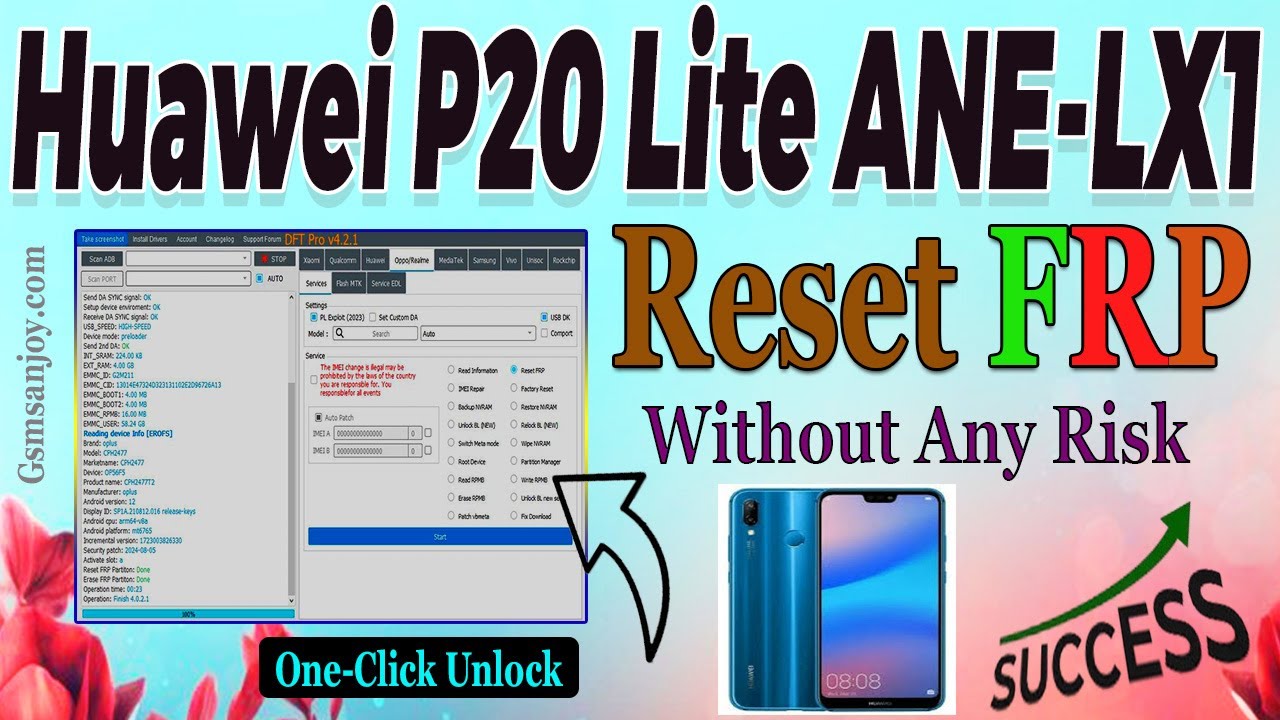 Huawei P20 Lite ANE-LX1 Reset FRP UNLOCK One-CLICK BY Huawei P20 Lite ANE-LX1 Reset FRP UNLOCK One-CLICK BY