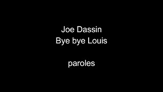 Watch Joe Dassin Bye Bye Louis video
