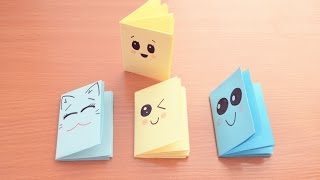 Tek A4 Kağıtla Minik Kawaii Defter Yapımı Diy Kawaii Notebook