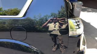 Paintless dent repair on Mitsubishi Outlander quarter panel and fender