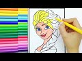 ELSA ANNA - ELSA ÇİZİMİ - ÇİZGİ FİLM KARAKTERLERİ ÇİZİMİ - ELSA RESMİ - DİSNEY FROZEN ELSA - RESİM