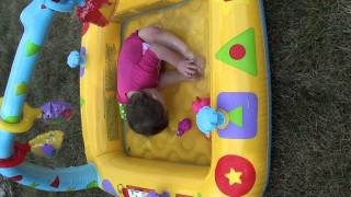 Mackenzie Tries to Drink Water Out Of Her Baby Pool