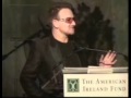 Bono addresses the American Ireland Fund 35th Anniversary New York Gala