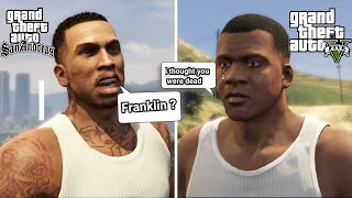 Franklin Finaly meets his father CJ again in GTA 5