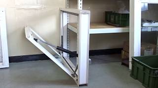 ELA35應用上掀式開啟 8+8膠合玻璃 窗框尺寸100x80cm / ELA35 Application 8+8 Laminated Glass 100x80cm