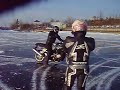 Рекорд скорости мотоцикла BMW на льду.