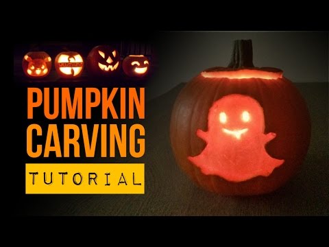 DIY Halloween Snapchat Ghost! How to Carve A Pumpkin!!