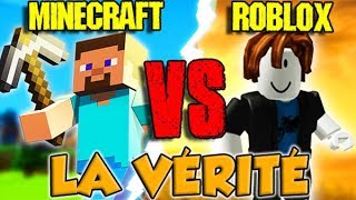 Minecraft Vs Roblox La Vérité