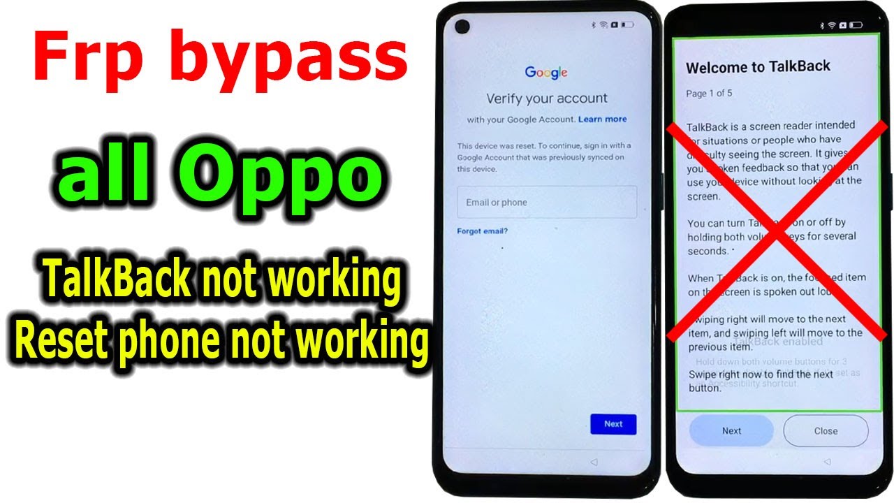 FRP Bypass Google account lock all Oppo android 12/13 FRP Bypass Google account lock all Oppo android 12/13
