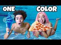 Eating Only ONE COLOR Food for 24 Hours!