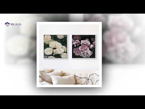 Bộ sưu tập tranh canvas treo tường phòng khách bộ 2 vuông