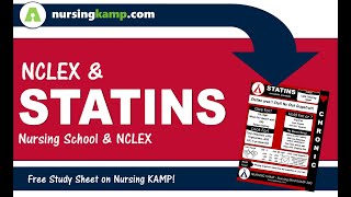 NCLEX and Statins and what you need to know Cardiac Lecture Nursing KAMP Medications 2019 NCLEX