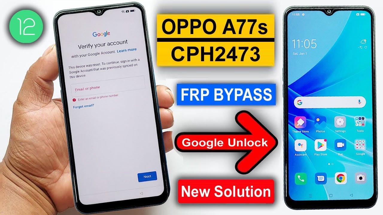 Oppo A77s Frp Bypass | Android 12 | Oppo CPH2473 Google Oppo A77s Frp Bypass | Android 12 | Oppo CPH2473 Google
