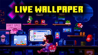 Mario Gaming Room Pixel Art Lofi Video Game Beats Animated Live Wallpaper