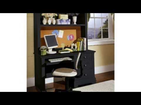 Selena White Computer Desk With Hutch (Home)