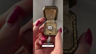 Vintage Tiffany Diamond And Sapphire Ring In Original Box 1920S