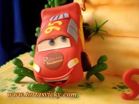 Lightning Mcqueen Birthday Cake on Tipping Cake For A Disney Cars Birthday Party Lightning Mcqueen Cake