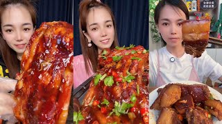Mukbang Rib Belly Roll Intestine Belly Braised Pork Chicken