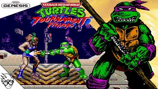 Teenage Mutant Ninja Turtles Tournament Fighters Sega Genesis 1993 - Donatello Playthrough
