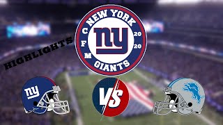Madden 20 | CFM | Season 21 | Week 6 New York Giants vs Detroit Lions | Highlights