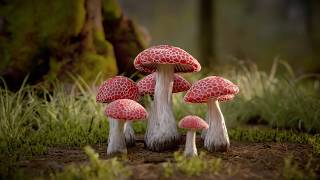 Mushrooms. Full Cgi 3D Animation.