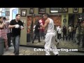 Humberto Soto hitting the mitts Explosive