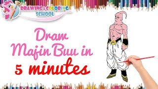 How To Draw Anime: Super Buu With Color || Dragon Ball Z || Drawing & Coloring School